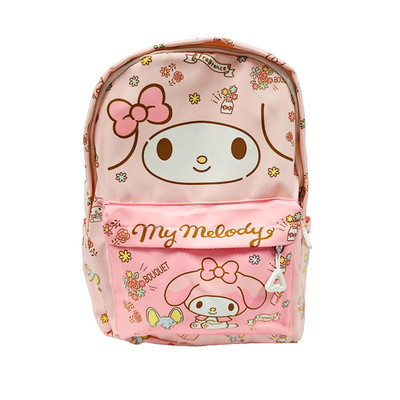 My Melody Pink Kawaii Cute Cartoon Backpack Side Pockets School Bag Bookbag