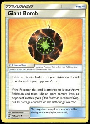 Giant Bomb Uncommon SM - Unified Minds 196/236 NM