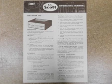 H.H. Scott 330-B AM-FM Tuner Operating Manual (original)
