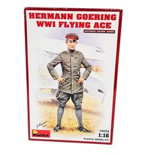 MiniArt Hermann Goering WWI Flying Ace Figure Model Kit 1/16 Scale 16034 Boxed.