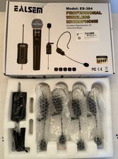 UHF Wireless Microphone System with 4 Headset Mics