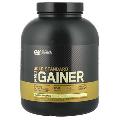 Gold Standard  Pro Gainer, Vanilla Custard, 5.09 lb (2.31 kg)