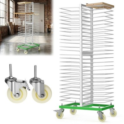 50 Shelves Powder Coated Drying Rack 4 Wheels For cabinets/Shelves/Paint Shops