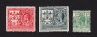 British Honduras - #89-91 mint, cat. $ 26.50