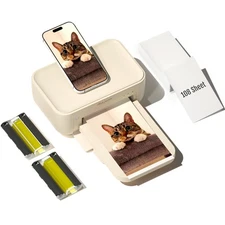 Photo Printer 4x6,+108 Sheets&2Ribbon,Phone Instant Picture Printer for iPhon...