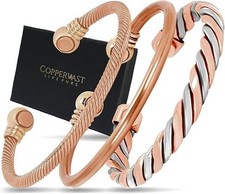 Pulsera de Cobre para Hombre y Mujer, 99,9 Cobre Puro
