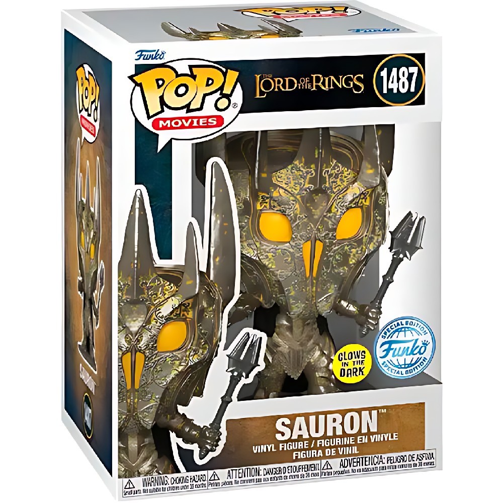 Películas Funko Pop El Señor de los Anillos 1487 Exclusivo de Sauron GITD - Nuevo y Precintado