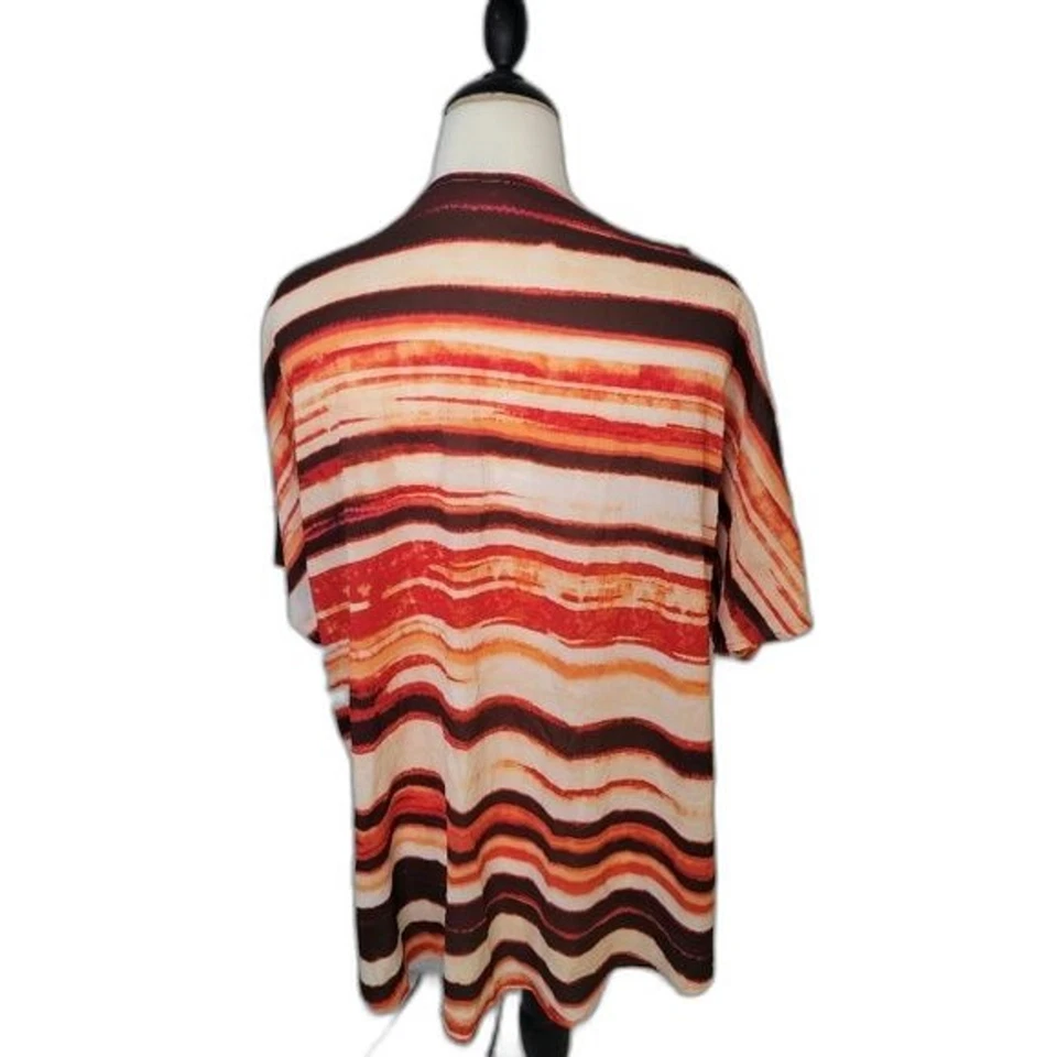 Liz Claiborne Tribal Beat Women's Kimono Cover Up Sz L/XL Mult Color NWT Stretch - Image 4 of 4