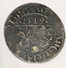 Silber M&uuml;nze Batzen 1519 Wolfgang Joachim Oettingen &Ouml;ttingen