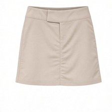 J. Skirt Tan Khaki Mini Stretch Made in USA Size 3/4 Gorpcore Preppy