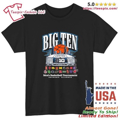 Chicago 2026 Big Ten Men s Basketball Tournament Logos Shirt