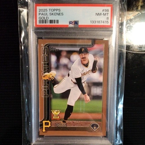 2025 TOPPS GOLD #98 PAUL SKENES 648/2025 PSA 8