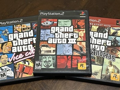 Grand Theft Auto Trilogy Lot PS2 Playstation 2 GTA 3 San Andreas Vice City