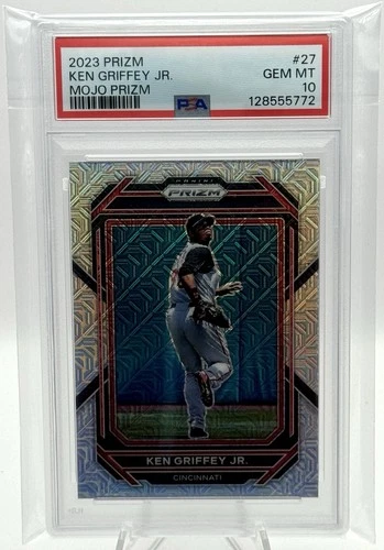 2023 Panini Prizm Ken Griffey Jr. Mojo Prizm #16/25 Cincinnati Reds PSA 10