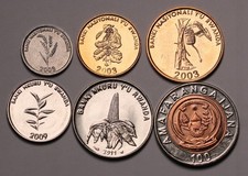 RWANDA  1, 5, 10, 20, 50, & 100 Francs 2003-2011 - 6 Unc Coins