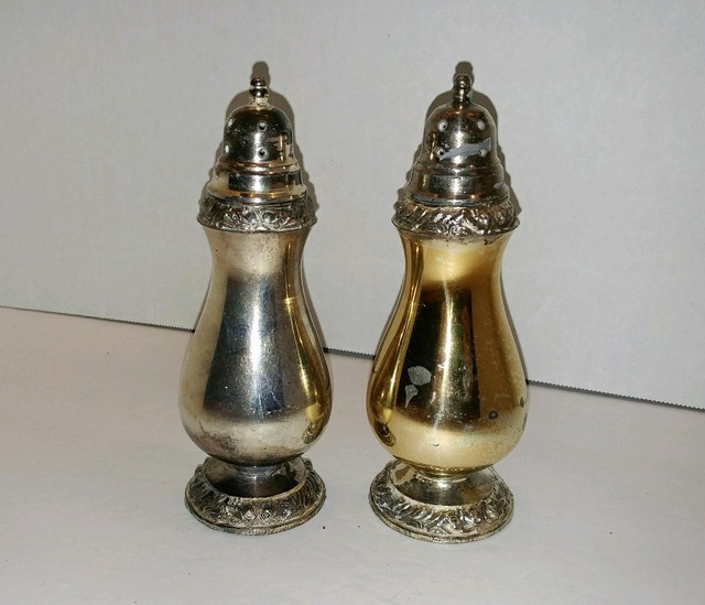 ONEIDA HENLEY SALT AND PEPPER SHAKER SET ONEIDA COMMUNITY LTD silver plated eBay