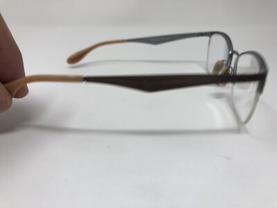 Ray-Ban RB6345 2732 Brown Silver Semi-Rimless Cat Eye Optical Frames 52-17-135 Ray Ban RB6345 2732 52-17-135 Brown Half Rimless Eyeglasses  main image 4