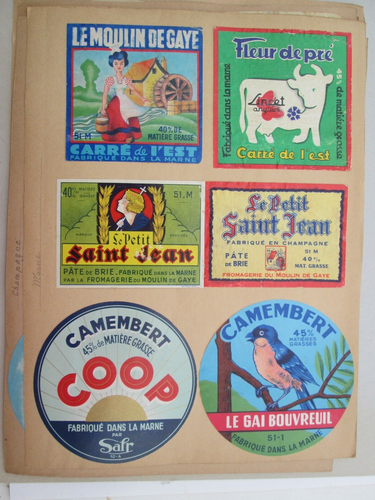 LOT DE 2 Etiquettes de fromage Camembert Le Thouarsais EUR 4,50