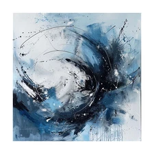 modern wall art decor hand painted abstract oil painting on canvas Black