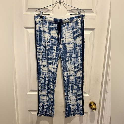 Lucky Brand 2 Piece Pajama Set Lounge Tank Pants size Medium Blue - Picture 4 of 8