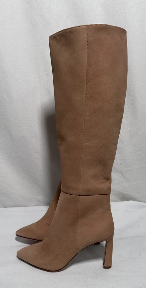 Antonio Melani 靴子及膝鞋 7M 宽小牛皮女式裸色棕褐色米色 $198 — 第 2/4 张图片