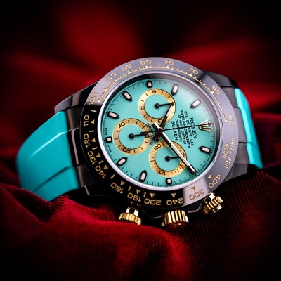 Rolex Blaken Daytona Blue Dial Yellow Gold Black DLC 116503