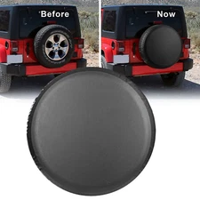 Waterproof 15" Spare Tire Cover PVC Leather Trailer Wheel Protector for 28"-29"