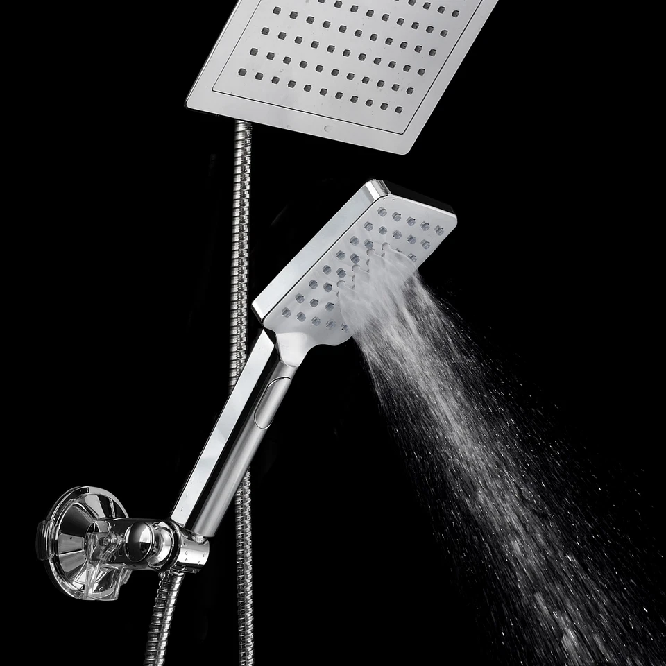DreamSpa Luxury 9" Rainfall Shower Head Combo With Flow Control Button  - Image 3 of 4