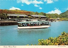 Wailua Marina Kauai Hawaii Smith's Boat River Cruise Vtg 6X4 Postcard CP440