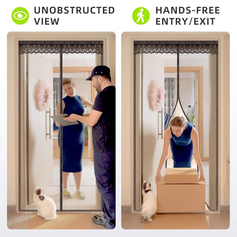 Fliegengitter Balkontür Tür Insektenschutz Türvorhang Magnetvorhang Fliegennetz - Bild 3 von 4