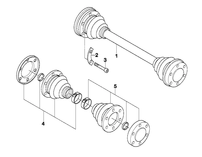 Left & Right inner & outer Axle Boot Kit Set X4 For 69-82 BMW E12,E24,2.5CS,3.0S - Изображение 3 из 4