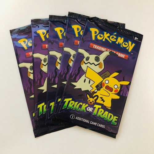 5 Pack Pokemon TCG Trick or Trade Booster Packs 2023 Halloween Card Lot Bundle