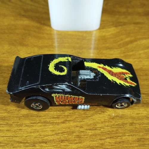 Hot Wheels Vintage Human Torch Firebird Funny Car Heroes Black BW HK 1979 Marvel