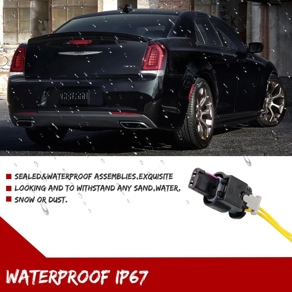 For 15-2022 Chrysler 300 Front/Rear Side Marker Light x2 Pigtail Connector Wires - image 3 of 4