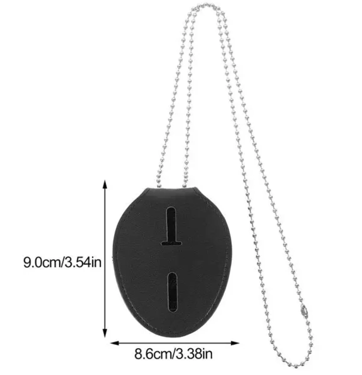 BADGE HOLDER Gürtel-Clip + Kette OVAL für Police Abzeichen USA Marke belt + neck