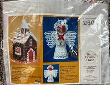 The Creative Circle 2601 1983 Tree Top/Tissue Box Cover Needlepoint Canvas Kit