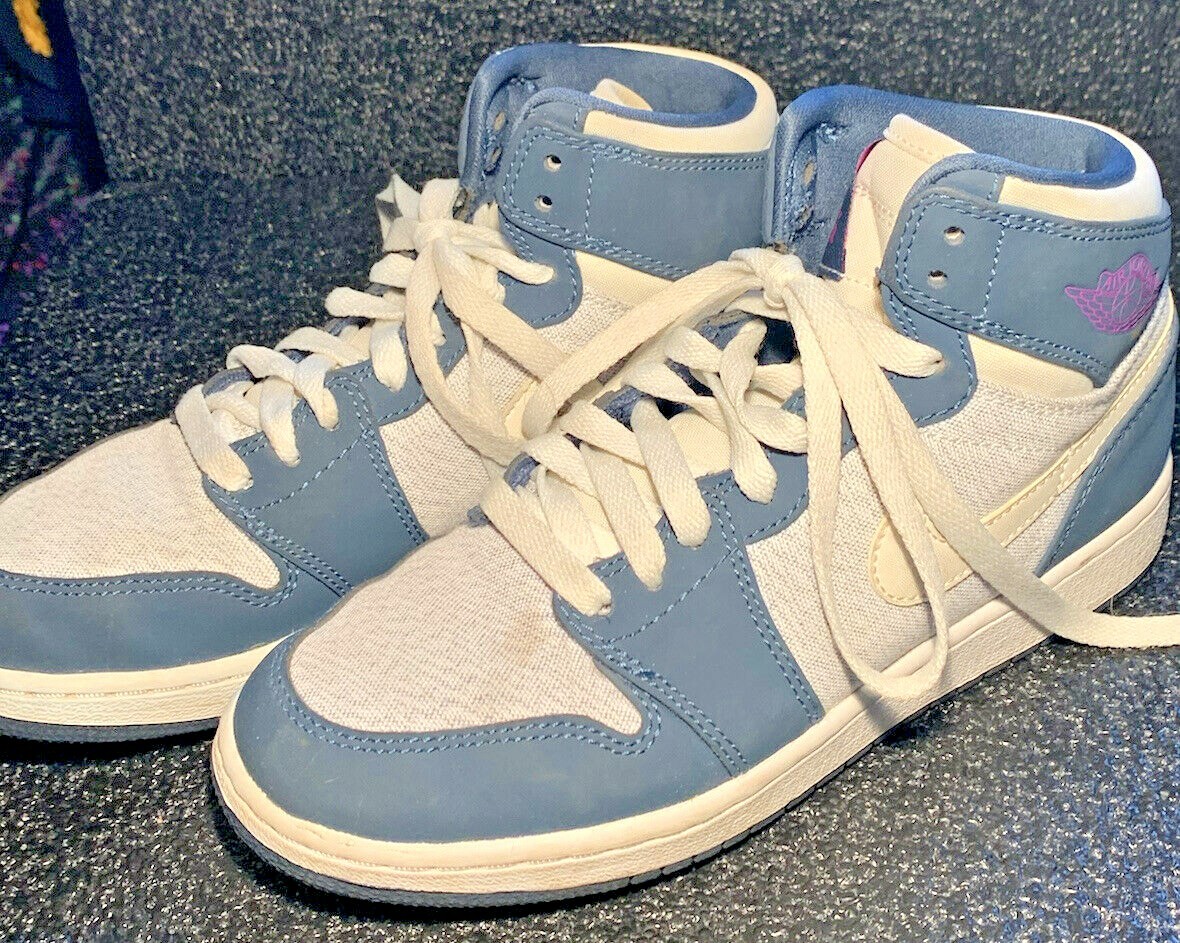 AIR JORDAN 1 Retro High GG SQUADRON BLUE w/Vibrant Purple