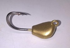 3 Tog Sheepshead Jigs 2/0 X-STRONG HOOK BALL GOLD Tautog Blackfish Hogfish