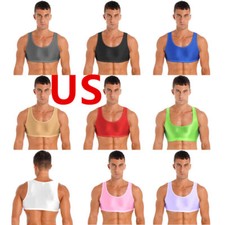 Camiseta de compresión para hombre sin mangas con protección contra erupciones Top deportivo natación camisas de secado rápido