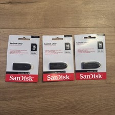 Lot Of 3 - Sandisk Ultra 16GB USB 3.0 Flash Drive
