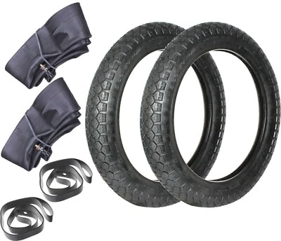 Juego 2 x neumáticos 19 x 3,00 19-3,00 + 2 x juego de neumáticos de manguera WSK SHL AWO MZ JAWA