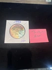 BU TONED PASTEL RAINBOW  1993 Silver American Eagle