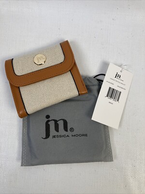 Jessica Moore Canvas Tri-Fold Wallet NEW $39 MSRP