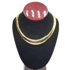 VTG EGYPTIAN REVIVAL COLLAR NECKLACE LONG CHAIN LINK CHOKER JEWELRY SHINE