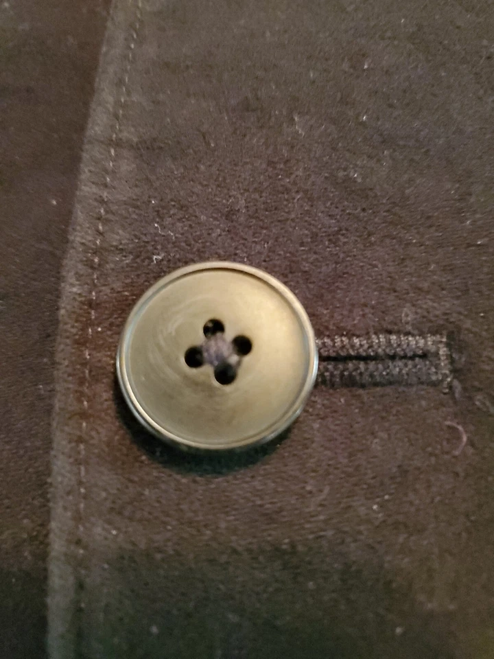 Structure Modern Mens Sz 42R Black Velvet Feel Suit Jacket Blazer 3-Button Black - Image 3 of 4