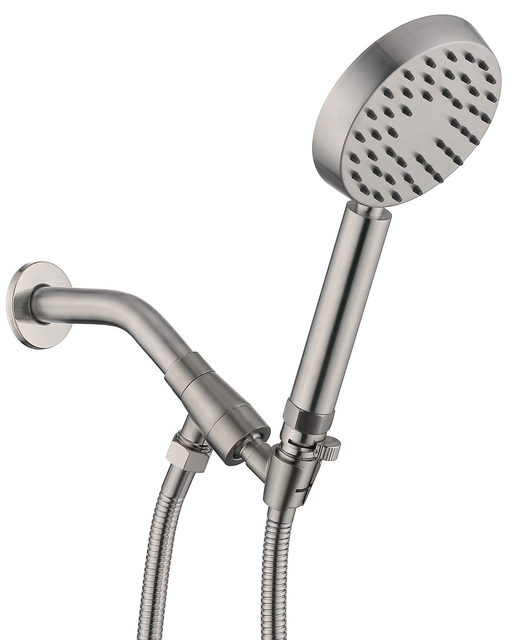 100 Solid Metal High Pressure Handheld Shower Head With ON/OFF Pause