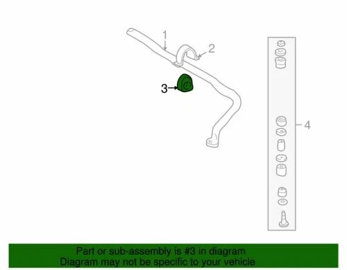 Genuine GM 1995-2005 Chevrolet Pontiac Sunfire Stabilizer Bar Insulator 22586048 - Изображение 2 из 2