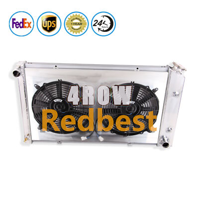 4 Row Radiator&Shroud&Fan For 1970-1981 Pontiac Firebird AM Esprit/Formula V8 I6