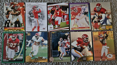 Lot of 10 Vintage Kansas City Chiefs, Neil Smith, Lake Dawson, Tamarick Vanover