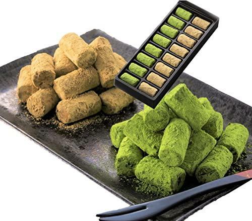 Dulces populares japoneses San Valentín Matcha y Hoji chocolate crudo 16 piez...